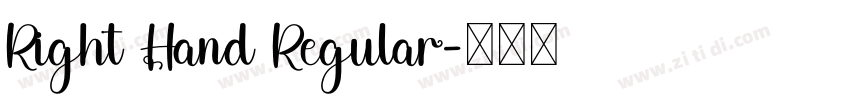 Right Hand Regular字体转换